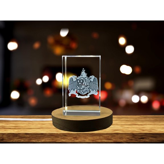 Alabama National Emblem 3D Engraved Crystal Gift