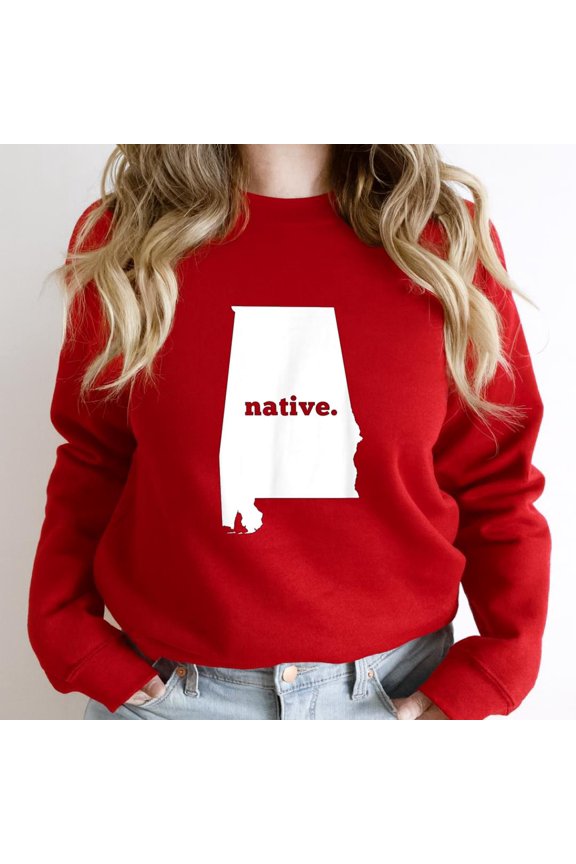 Alabama Native Funny State Pride Graphic SW12701 Unisex Sweatshirt, Up to Size 5XL