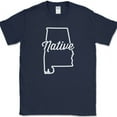 thumbnail image 1 of Alabama Native T-Shirt Funny Humor State Pride Geography Tee - Navy, 4XL, 1 of 1