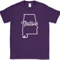 thumbnail image 1 of Alabama Native T-Shirt Funny Humor State Pride Geography Tee - Purple, M, 1 of 1
