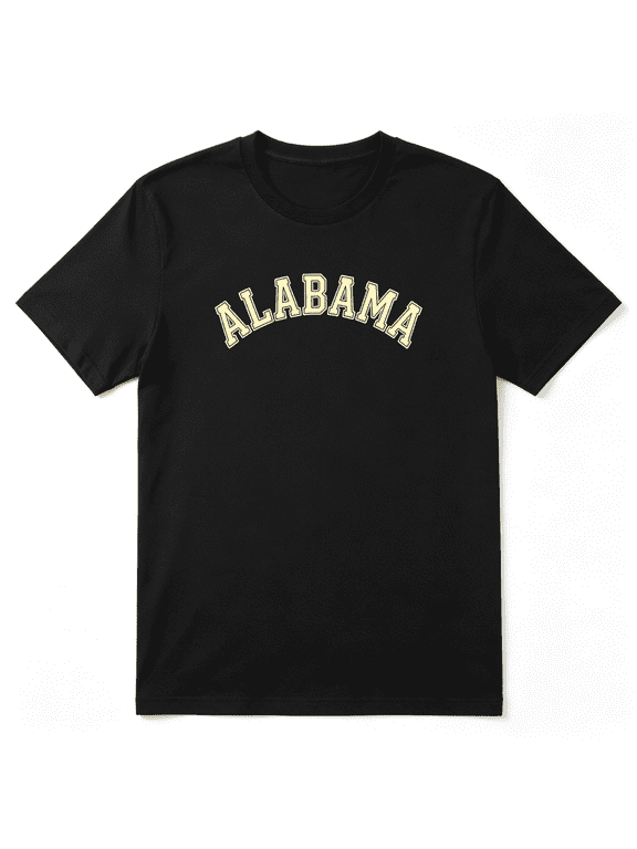 Alabama Retro Graphic Tee for Men and Women, Fun Road Trip Cotton Short Sleeves T-Shirt