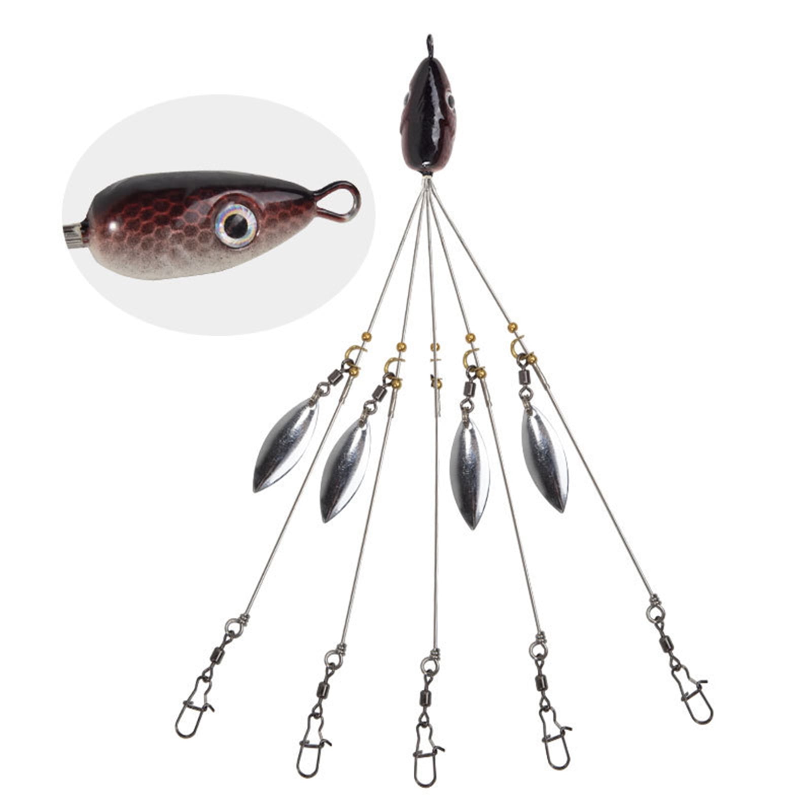 Alabama Rig Fishing Bait, 18g 5 Arm Alabama Rig Head Umbrella Fishing ...