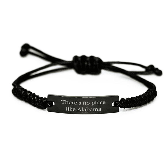 Alabama Rope Bracelet Gifts from Friends for Mother's Day - 'There's No Place Like Alabama' Quote