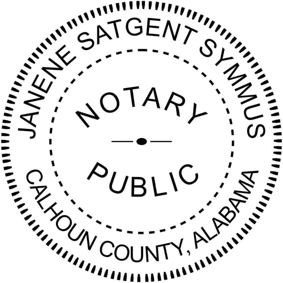 Alabama Round Notary Stamp | Official State Notary Stamp | Official Seals | Meets State Specifications (Alabama, Round Stamp)