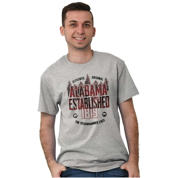 Alabama Rugged Outdoor Adventure AL Men's Graphic T Shirt Tees Brisco Brands S