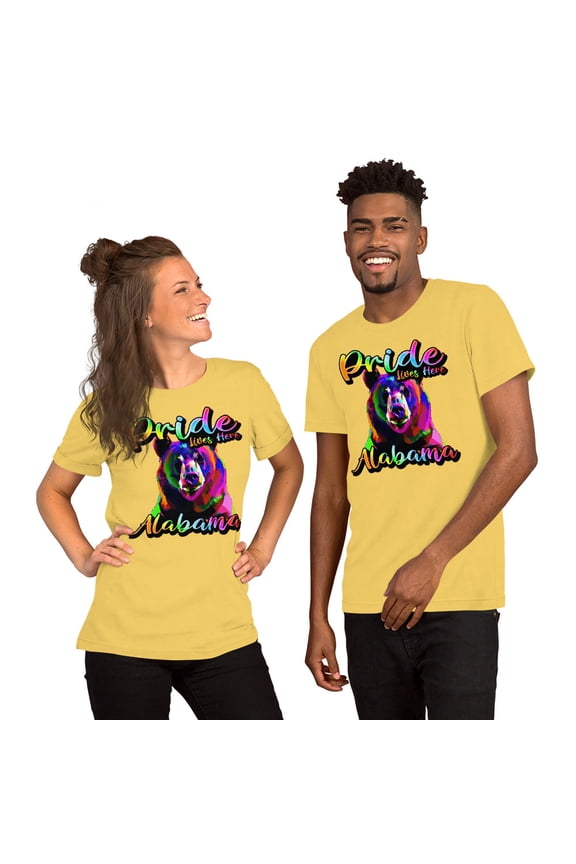 Alabama State Animal - Pride Lives Here Design Unisex t-shirt (Yellow, L)