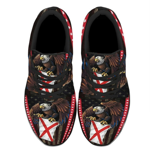 Alabama State Eagle Shoes Women's Fashion Sneakers Tennis Running Shoes for Men Women Black Size 5