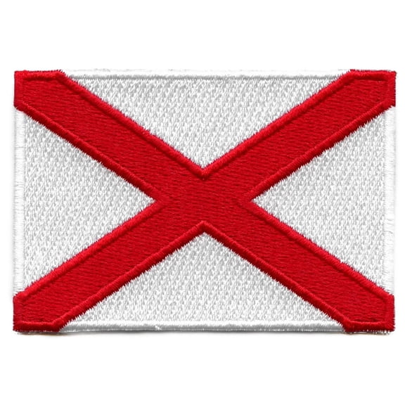 Alabama State Flag Patch Travel Home South Embroidered Iron On