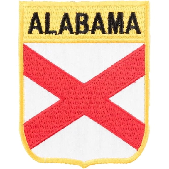Alabama State Flag Shield Patch, United States of America Patches