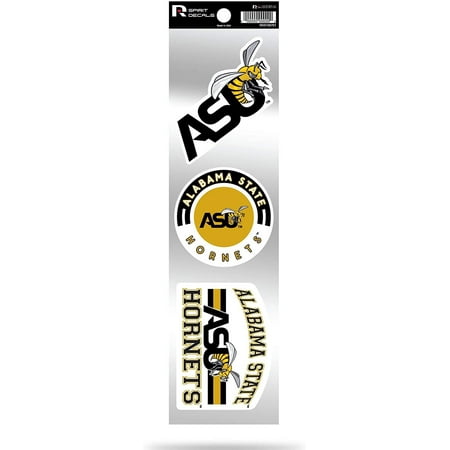 Alabama State Hornets Triple Retro Throwback Spirit Decals Flat Vinyl Auto Home Sticker Sheet University of
