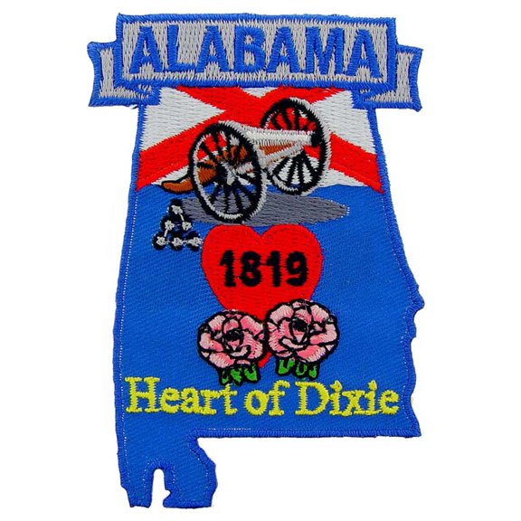 Alabama State Map Patch 3"