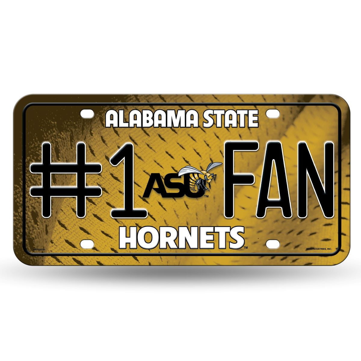 NCAA #1 Fan Metal Auto Tag - Officially Licensed College Team License Plate, 12x6 Inches, Made In USA