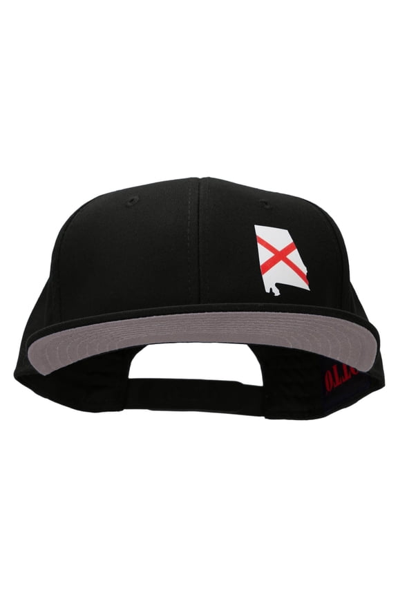Alabama State Outline Heat Transfer Prostyle Snapback - Black OSFM