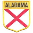 thumbnail image 1 of Alabama State Shield Patch; Measure 3 1/8'" x 3 1/2", Embroidered Iron On or Sew On Shield Patch Flag Emblem, 1 of 1
