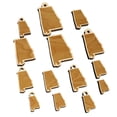thumbnail image 1 of Alabama State Silhouette Wood Mini Charms Shapes DIY Craft Jewelry - No Hole - 12mm (26pcs), 1 of 7