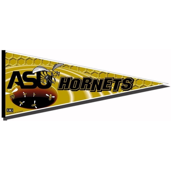 Alabama State University Hornets Soft Felt Pennant, Primary Design, 12x30 Inch, Easy To Hang