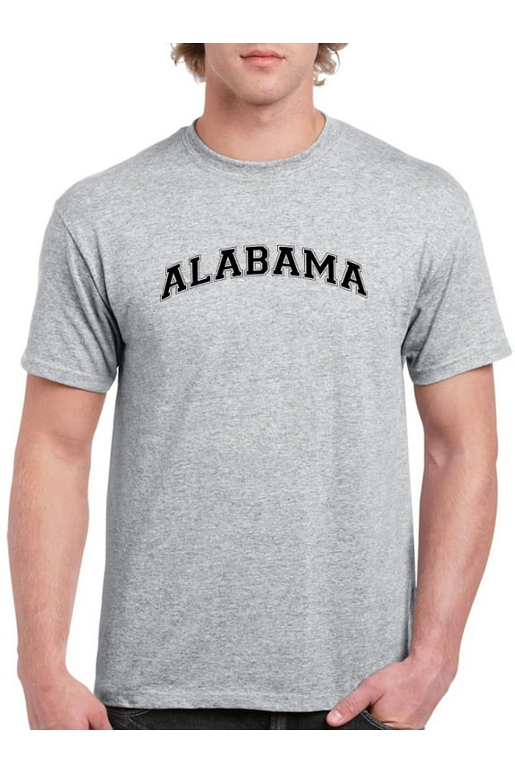 Alabama Text Men T-Shirt, Male Large