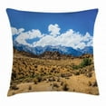 thumbnail image 1 of Alabama Throw Pillow Cushion Cover, Landscape of Barren Lands of Nevada Mountains with Rock Formations on the Slopes, Decorative Square Accent Pillow Case, 20 X 20 Inches, Multicolor, by Ambesonne, 1 of 2
