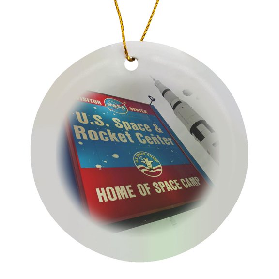 Alabama, Us Space Rocket Center, Aeronautics - Us01 Wbi0099 - Walter Bibikow, Circle Porcelain Ornament