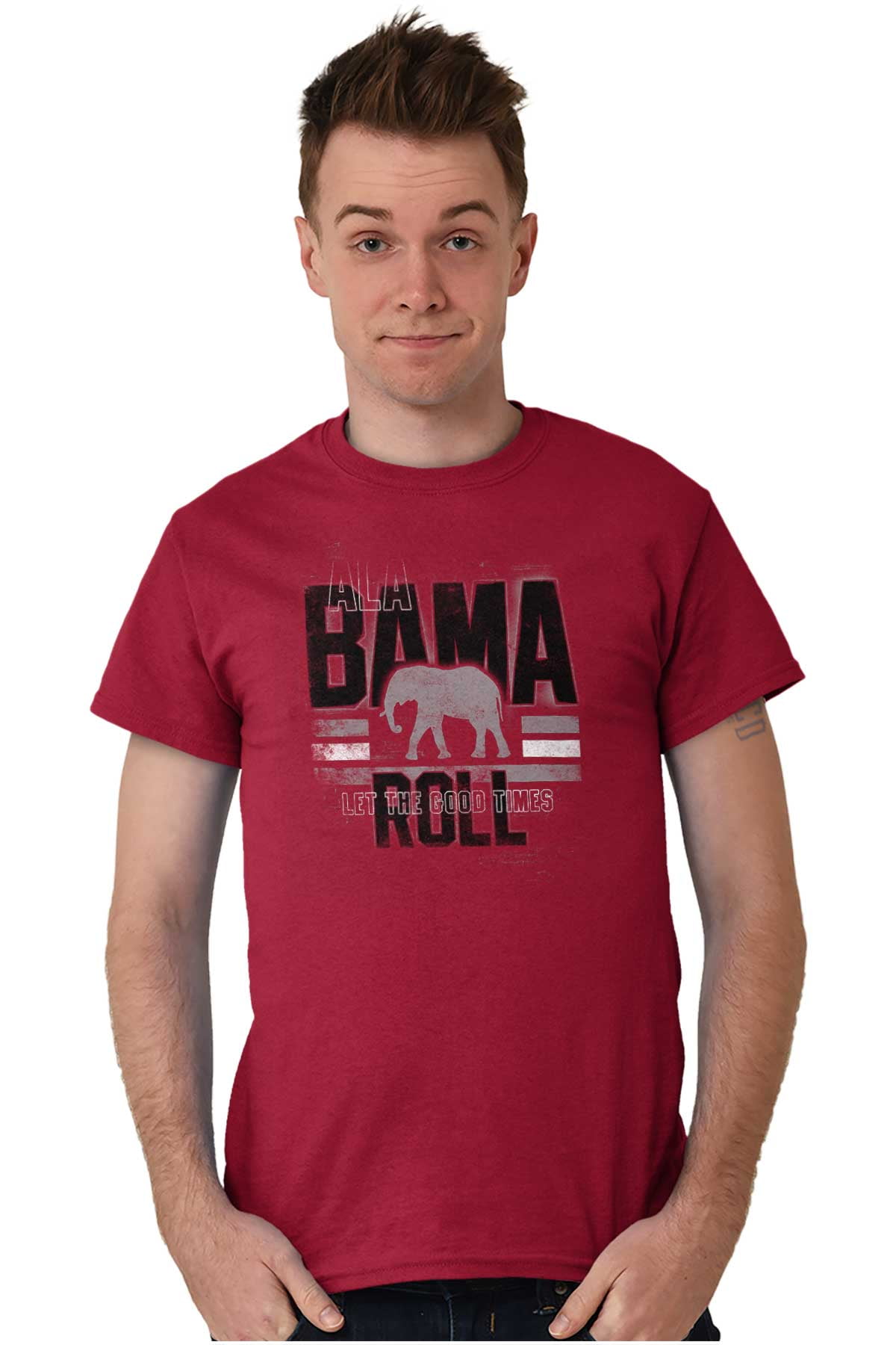 Alabama Vintage Bama Elephant Cool Men's Graphic T Shirt Tees Brisco