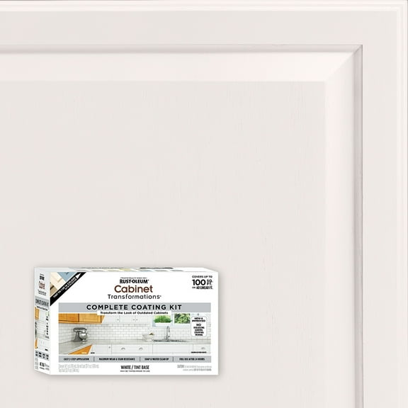 Alabaster, Rust-Oleum Cabinet Transformations Satin Coating Kit-37467810T, Quart