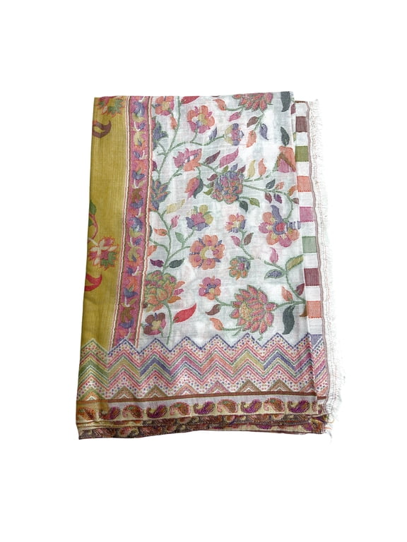 Alabaster Women Scarves Modal with Delicate Floral Prints Stylish Accessory for Summer/Spring