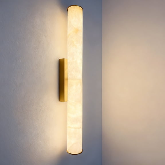 Alabaster sconce All-Copper Material Built-in 10W LED Light Strip