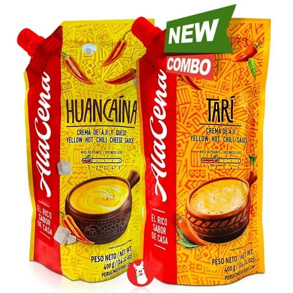 Alacena Crema Huancaina & Crema de Aji Tari Peruvian Sauce Combo pack 400 G/Each