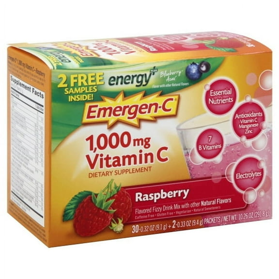 Alacer Emergen C  Fizzy Drink Mix, 32 ea