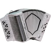 Alacran 3112 31-Button Diatonic Accordion - White E/A/D