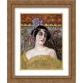 thumbnail image 1 of Aladar Korosfoi Kriesch 2x Matted 20x24 Gold Ornate Framed Art Print 'Lady with Tiara', 1 of 2