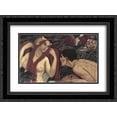 thumbnail image 1 of Aladar Korosfoi Kriesch 2x Matted 24x18 Black Ornate Framed Art Print 'Vanity', 1 of 2