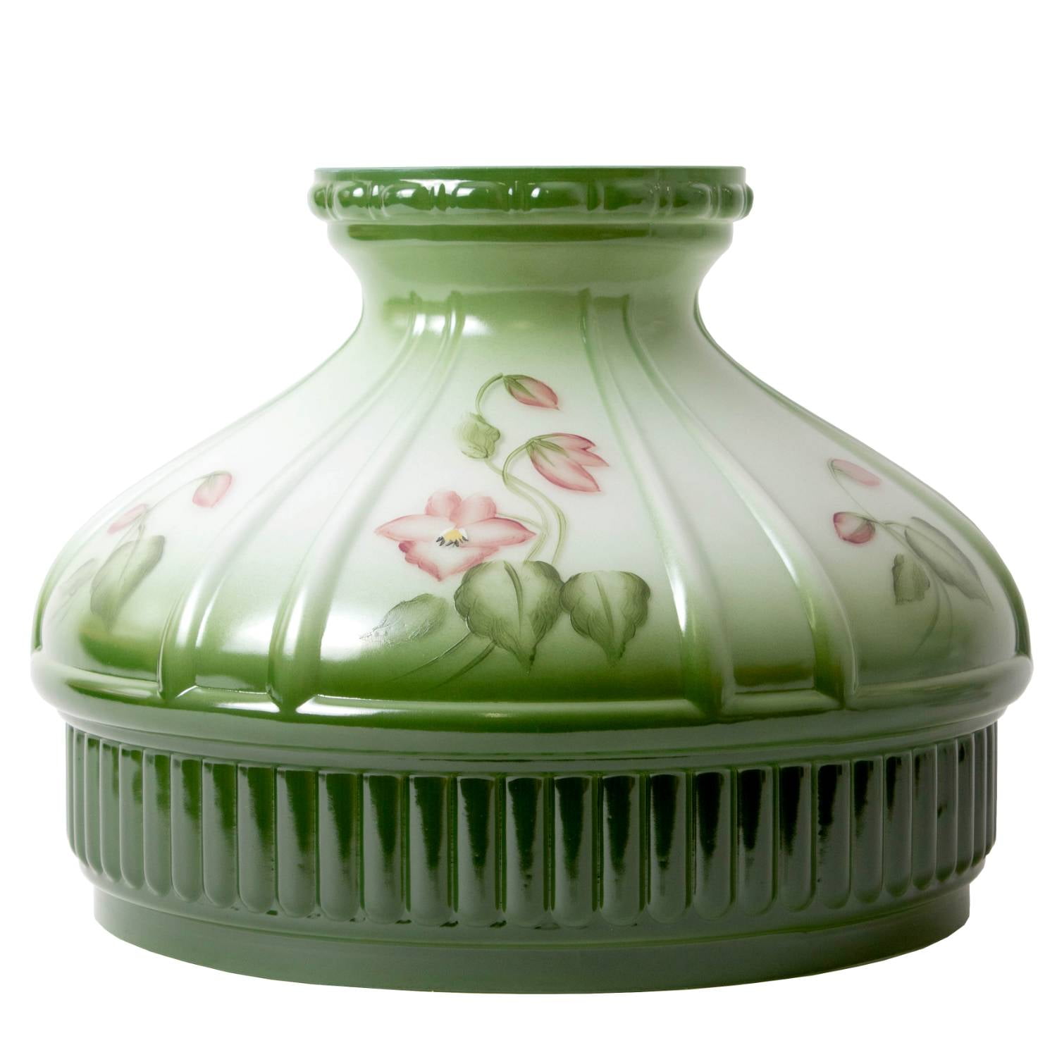 Aladdin 10" Green Violets Glass Lamp Shade N667