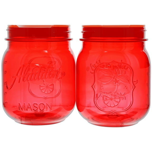 Aladdin 16oz Classic Mason Mug 2pk Red