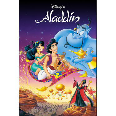 Aladdin (1992) 24x36 Poster - Disney Animation, Classic Family Film