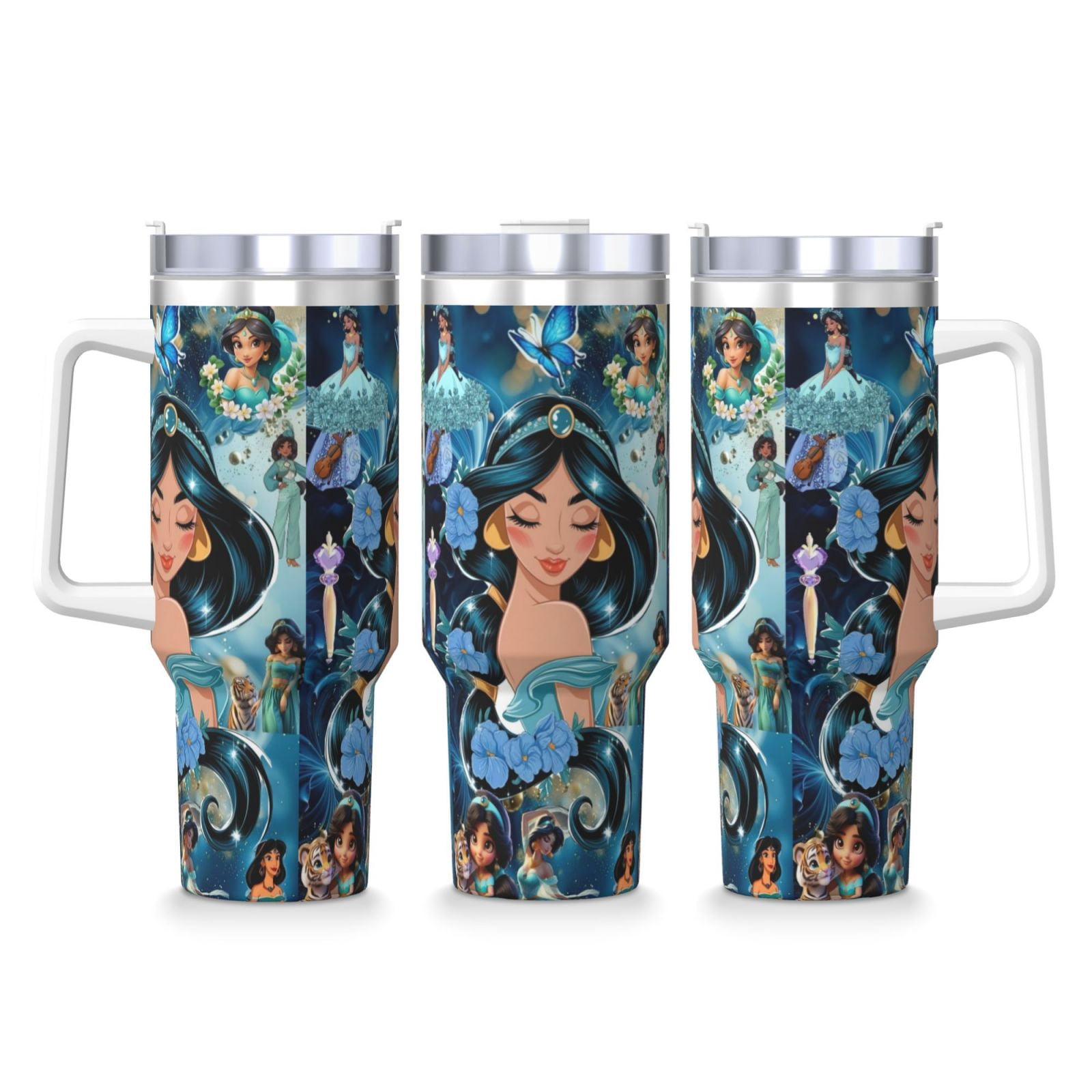Aladdin 40 OZ Ice Bully Cup with Handle Straw Lid, Double Wall ...