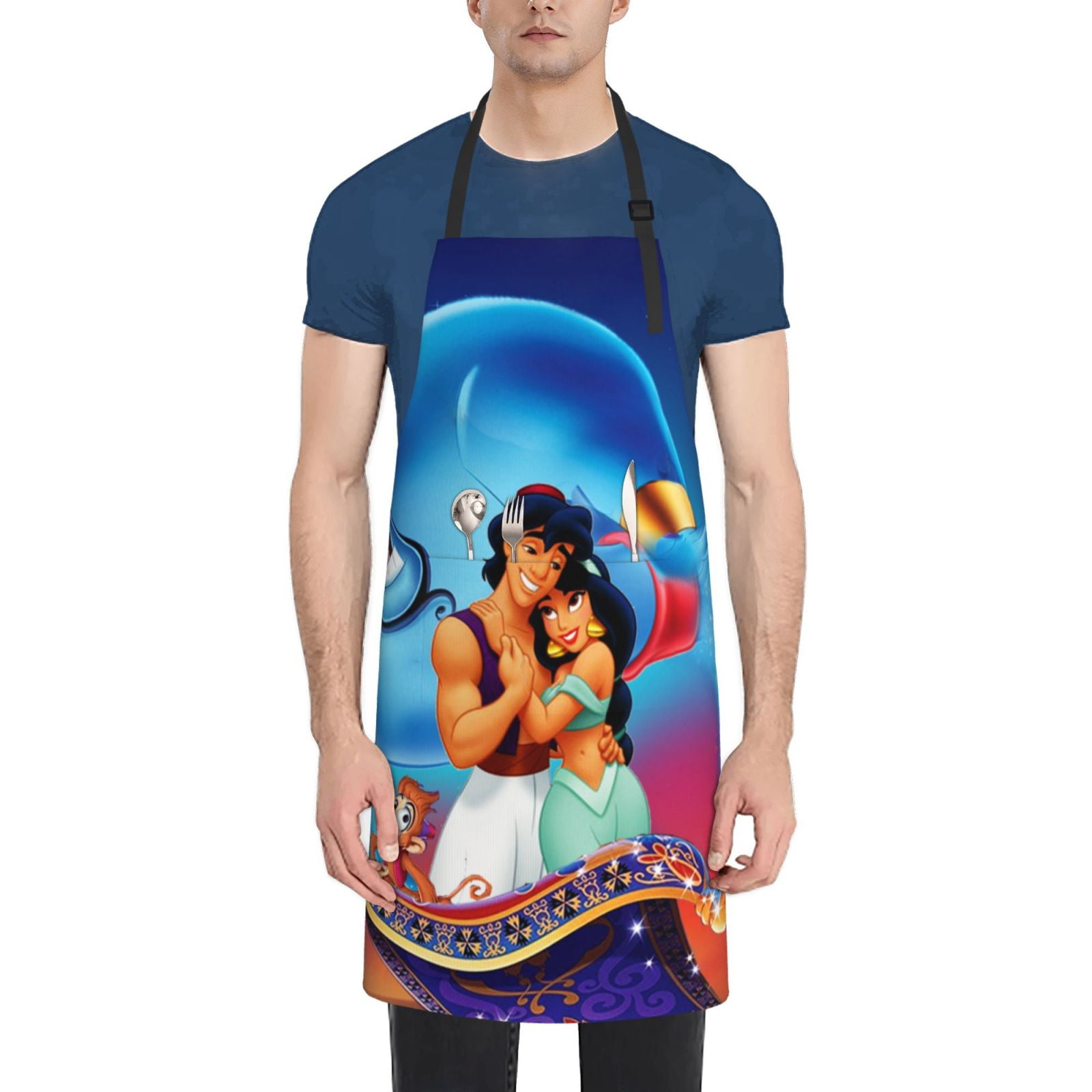 Kuromi And My Melody Adjustable Bib Aprons, Waterdrop Resistant Apron With 2 Pockets For Kitchen Cooking Restaurant Bbq Painting Crafting - View #7
