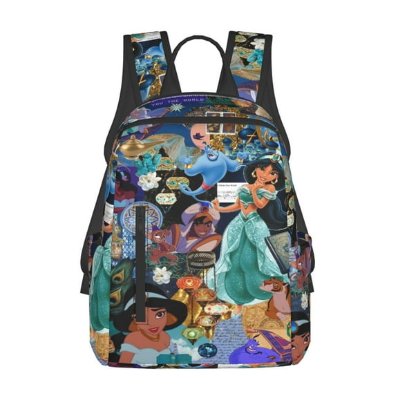 Aladdin Backpacks Cute Cartoon Lightweight Unisex Bookbag Daypack Anime Laptop Bag Rucksack for Travel Hiking School
