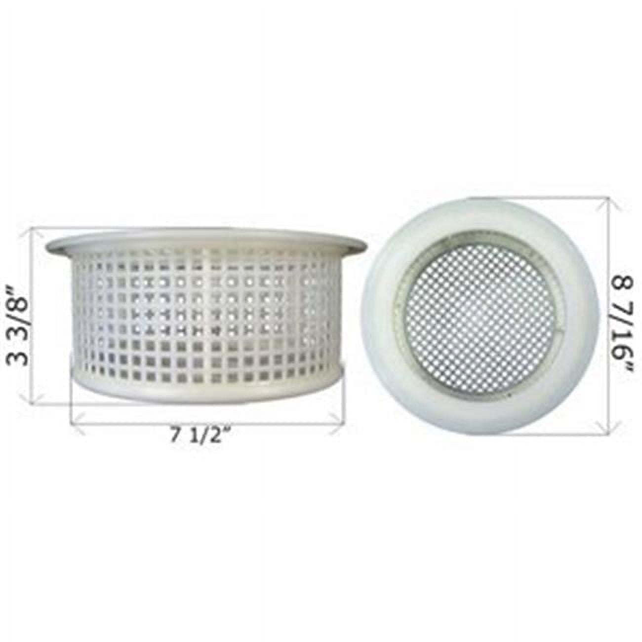 White Plastic Stubby Skimmer Basket for Pools