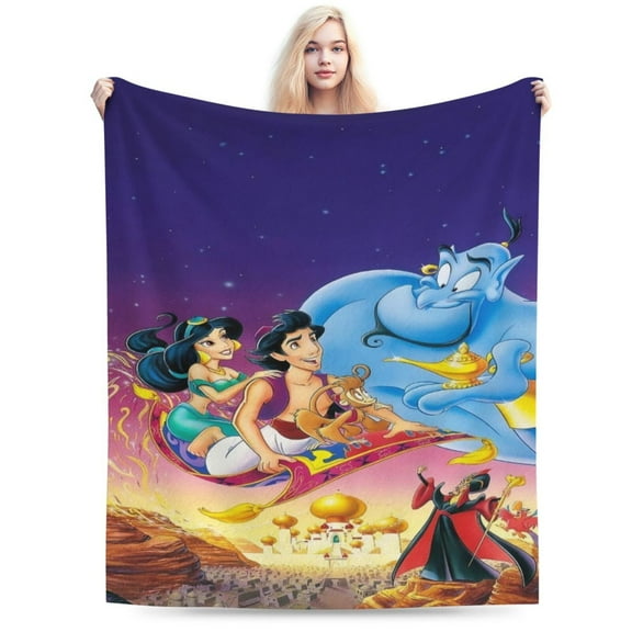 Aladdin Fleece Blanket for Boys Girls Kids, Ultra Soft Cozy Warm Flannel Throw Blankets, Plush Blanket Gifts for Bed Sofa Living Room Couch Home Decor 40"X30"