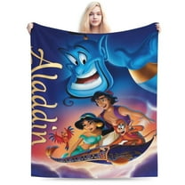 Aladdin Fleece Blanket for Boys Girls Kids, Ultra Soft Cozy Warm Flannel Throw Blankets, Plush Blanket Gifts for Bed Sofa Living Room Couch Home Decor 40"X30"