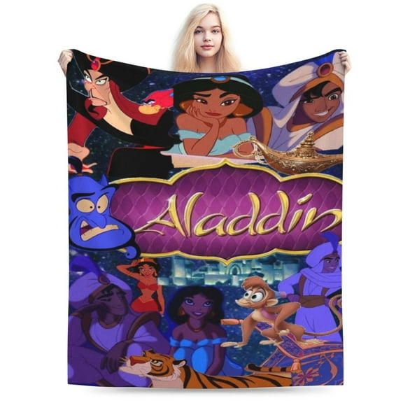 Aladdin Fleece Blanket for Boys Girls Kids, Ultra Soft Cozy Warm Flannel Throw Blankets, Plush Blanket Gifts for Bed Sofa Living Room Couch Home Decor 40"X30"