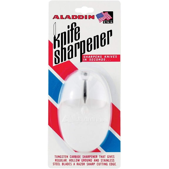 Norpro Knife Sharpener Aladdin Style - Double-Sided, 1-Stage - White