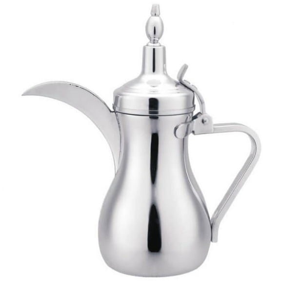 Aladdin Lamp Style Arabic Middle Eastern Coffee Pot Tea Hot Cold Water Kettle All Metal Heavy Thick Stainless Steel Hinged Lid 32oz
