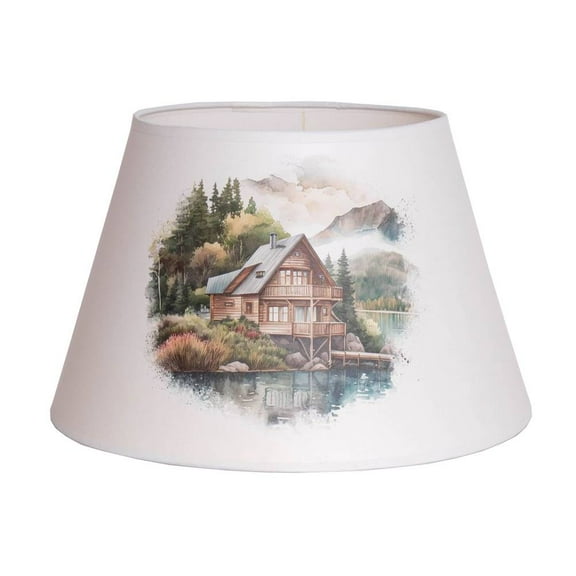 Aladdin Parchment Oil Lamp Shade, 14 inch Base Fitter, Cabin Lake House Design