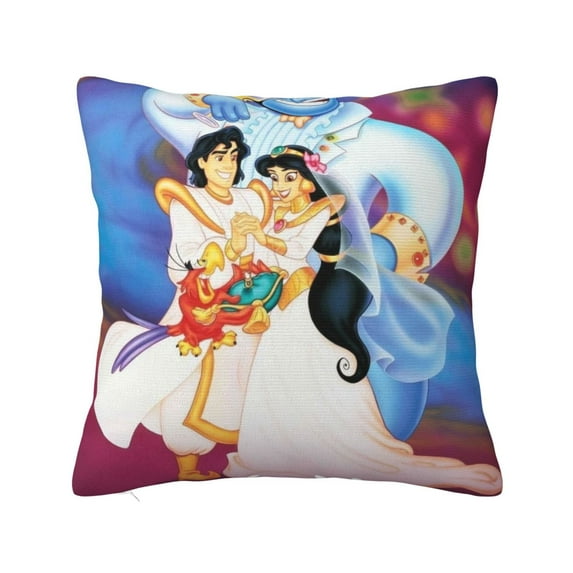 Aladdin Throw Pillow Cover Decoration Pillow Case Cushion Home Decor for Home Sofa Couch 24"x24"