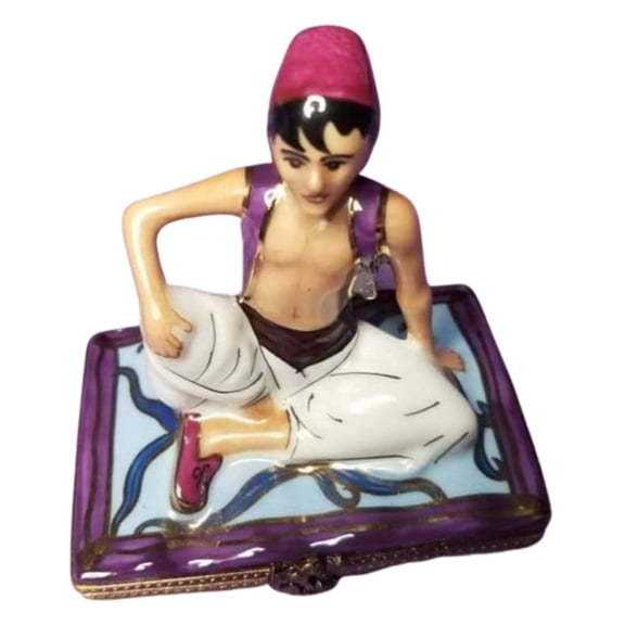 Aladdin Magic Carpet Collectible Limoges Box Porcelain Figurine