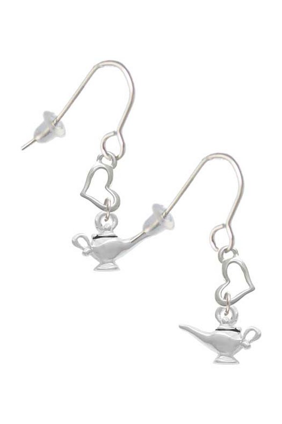 Aladdin's Lamp Heart French Earrings