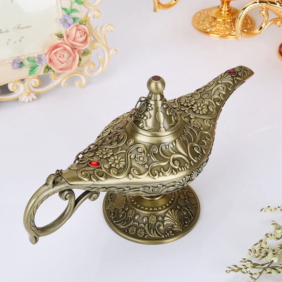 Aladdin's Lamp Tinware Vintage European Style Crafts Alloy Craft Ornament Wishing Lamp