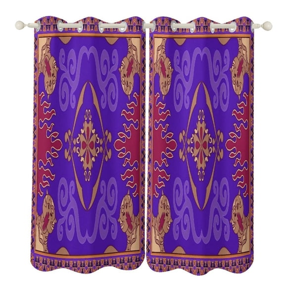 Aladdin's Magic Lamp 2 Panels Blackout Curtains for Bedroom Living Room Drapes Kitchen Room Window Curtain Grommet
